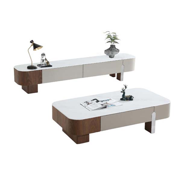 岩板茶几电视柜 岩板茶几电视柜