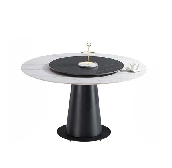 岩板微晶石餐桌圆形