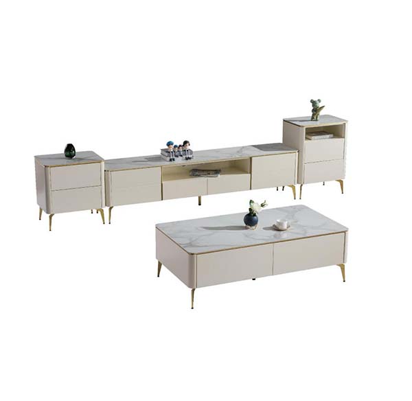 米色茶几电视柜