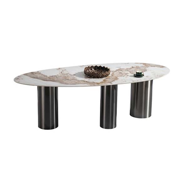 岩板微晶石餐桌大气