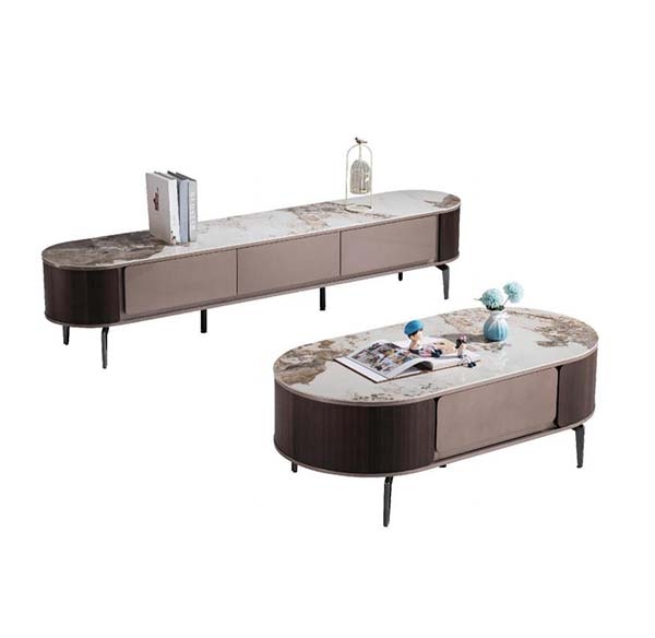 拼色茶几电视柜